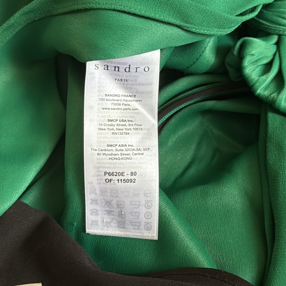 Sandro Paris short sleeve green romper - Picture 11 of 13